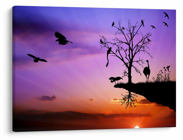 Tablou - Siluetele animalelor (70x50 cm)