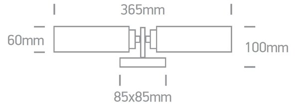One Light Anavra lampă de perete 2x40 W crom 60106A/C