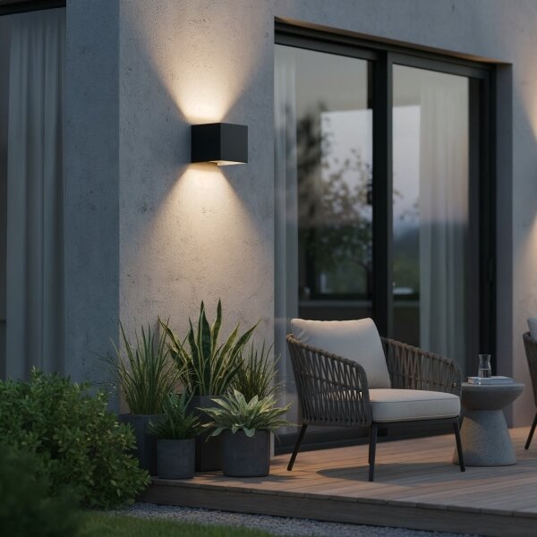 Aplică LED de exterior Ideal Lux ATOM LED/12W/230V IP54 negru