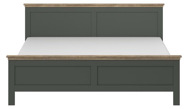 Pat matrimonial 140 cm Elvina S ZJU30 (verde + stejar lefkas închis). Promo -20%. 1118228