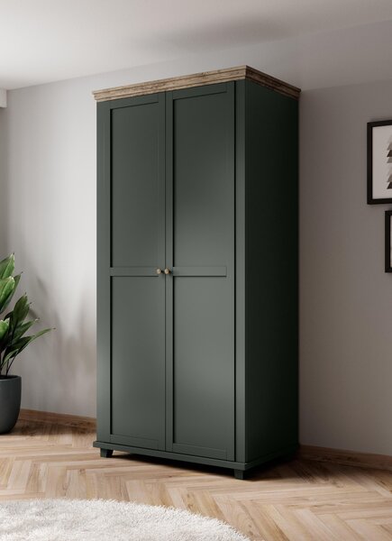 Dulap de haine Elvina S Typ 18 (Verde + Stejar lefkas). Promo -14%. 1108228