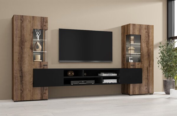 Mobilier living Cobie Typ 10 (monastery Stejar + Negru). Promo -18%. 1108338