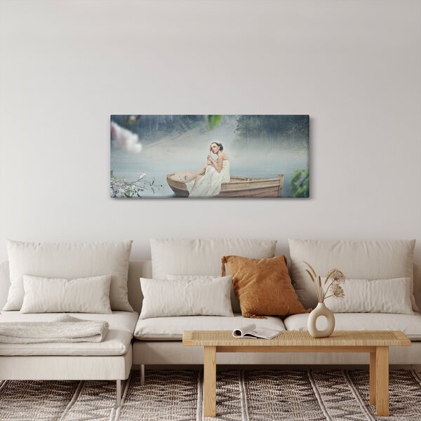 Tablou - Femeia pe barcă (120x50 cm)