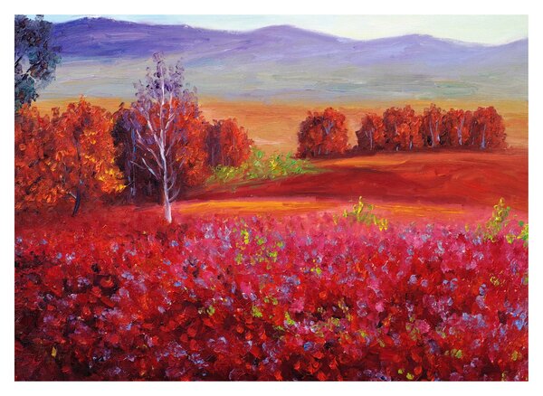 Tablou - Peisaj roșu (70x50 cm)