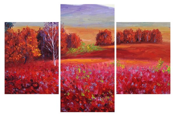Tablou - Peisaj roșu (90x60 cm)