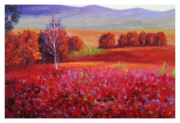Tablou - Peisaj roșu (90x60 cm)