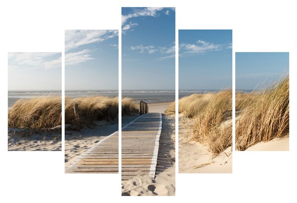 Tablou - Plaja cu nisip de pe insula Langeoog, Germania (150x105 cm)