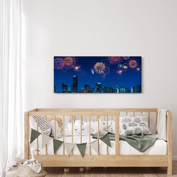 Tablou - Artificii in Miami (120x50 cm)