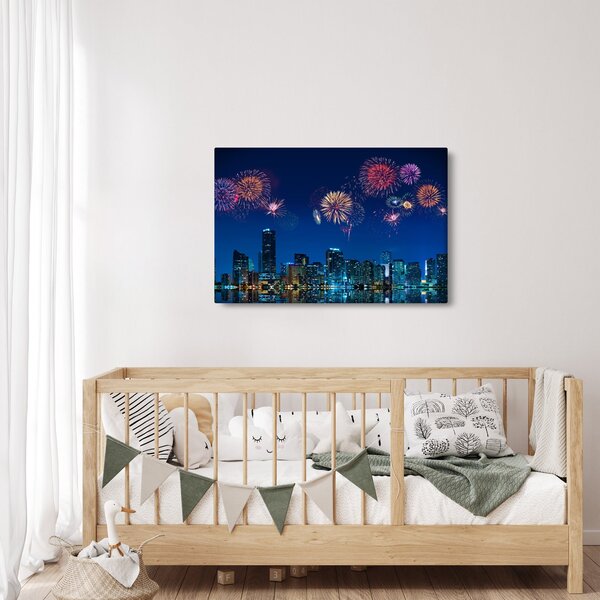 Tablou - Artificii in Miami (90x60 cm)
