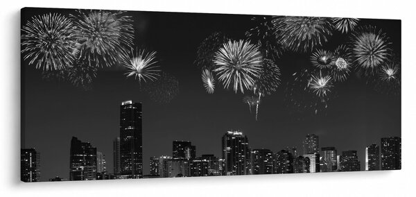 Tablou - Artificii in Miami (120x50 cm)