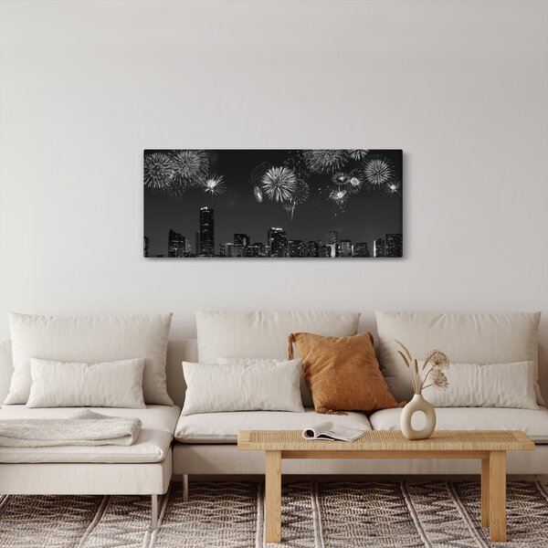 Tablou - Artificii in Miami (120x50 cm)