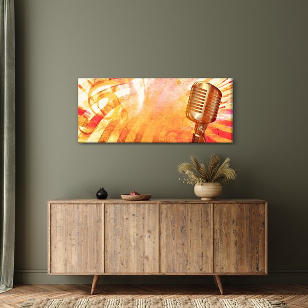 Tablou - Microfon retro (120x50 cm)