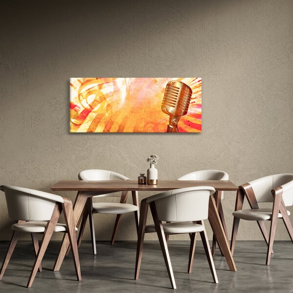 Tablou - Microfon retro (120x50 cm)