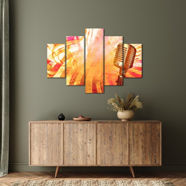 Tablou - Microfon retro (150x105 cm)