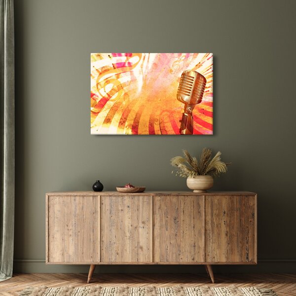 Tablou - Microfon retro (90x60 cm)