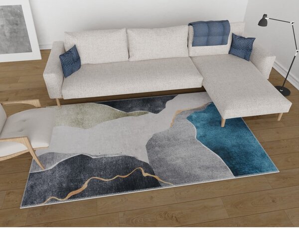 Covor albastru-gri lavabil 80x150 cm – Vitaus
