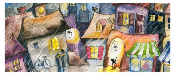 Tablou - Oraș western (120x50 cm)