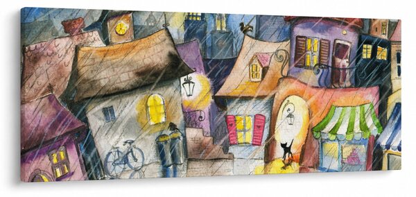 Tablou - Oraș western (120x50 cm)