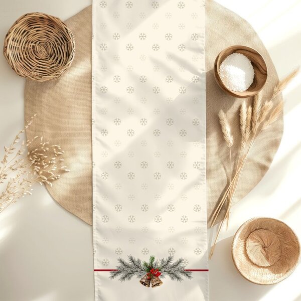 Napron Craciun bumbac 100% 40x150cm, Holly