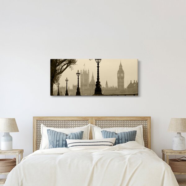 Tablou - Londra în ceață, Anglia (120x50 cm)