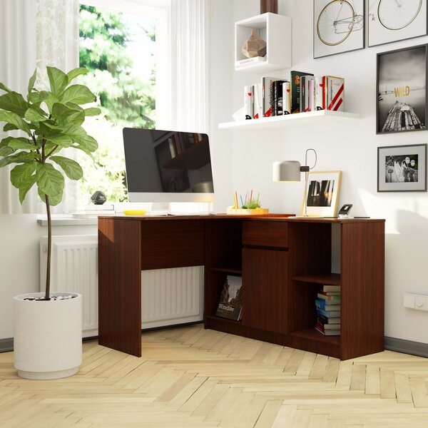 Masă PC de colț Cuidar (wenge). Promo -18%. 1151960