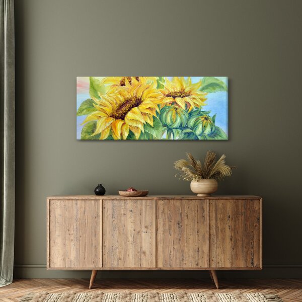 Tablou - Floarea soarelui înflorită (120x50 cm)