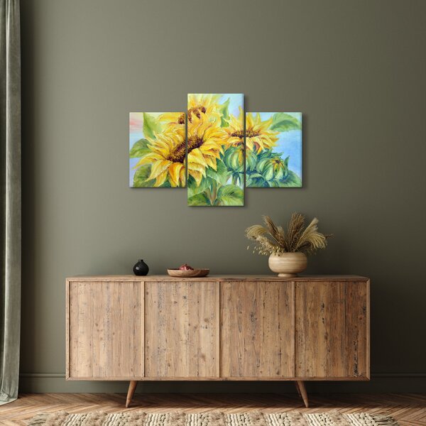 Tablou - Floarea soarelui înflorită (90x60 cm)