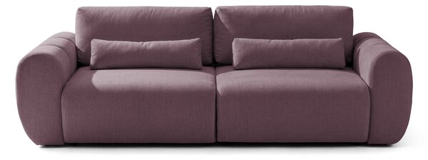 Canapea Extensibilă 3 locuri VERSA, cu 2 lăzi depozitare, 260x110x85 cm, Violet-Loft