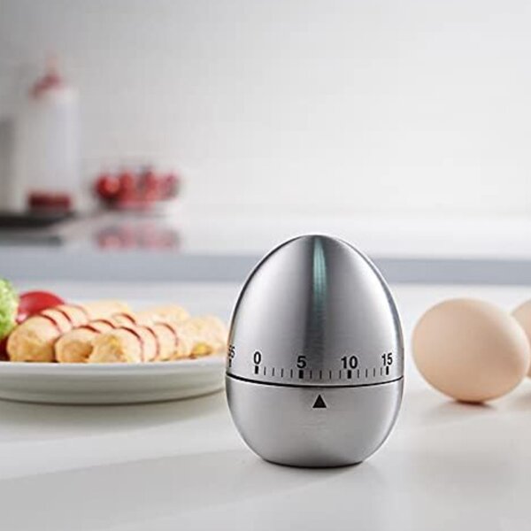 Temporizator Pufo Moderno din inox pentru bucatarie, 7.5 cm– elegant, precis si usor de utilizat