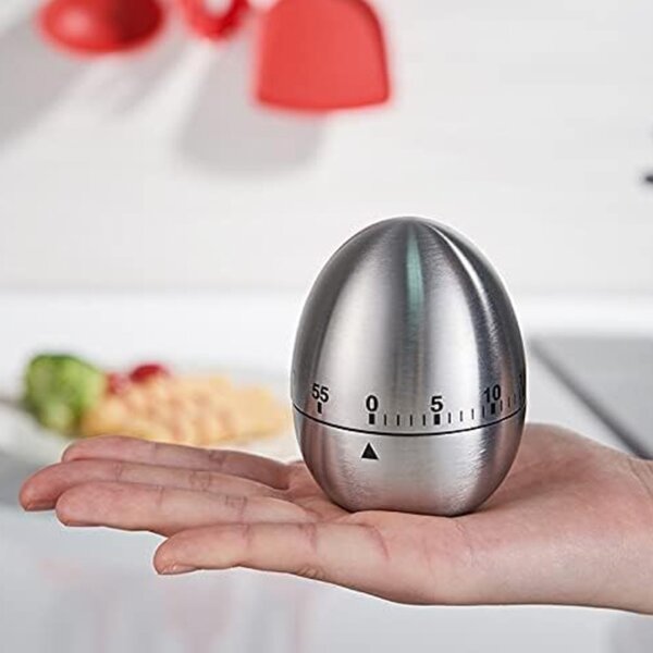 Temporizator Pufo Moderno din inox pentru bucatarie, 7.5 cm– elegant, precis si usor de utilizat
