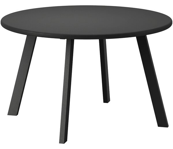 Outsunny Măsuță de Grădină Rotundă în Stil Industrial cu Picioare Antiderapante, Ø70x42 cm, Negru | Aosom Romania