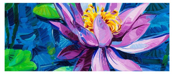 Tablou - Nufăr pe apă (120x50 cm)