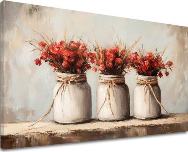 Frumusețe rustică în porțelan | finisată de mâna artistului - 40x60 cm