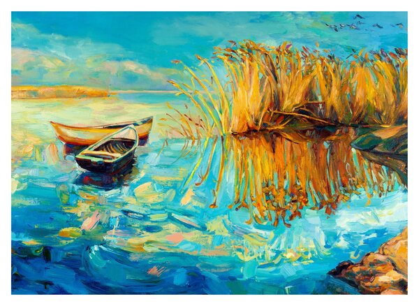 Tablou - Lacul cu bărci (70x50 cm)