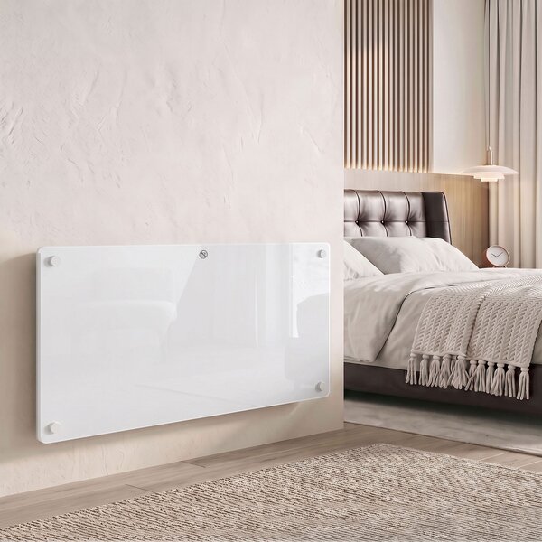 HOMCOM Convector Electric 2000W, Montare pe Perete sau Podea, Compatibil cu Alexa și Google Home, Alb | Aosom Romania