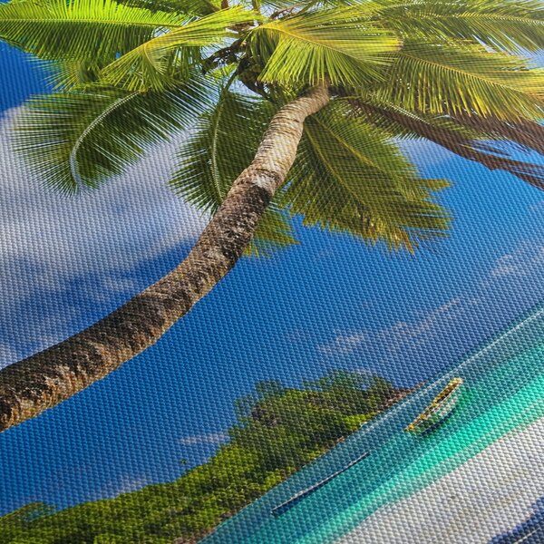 Tablou - Seychelles (cu ceas) (90x30 cm)