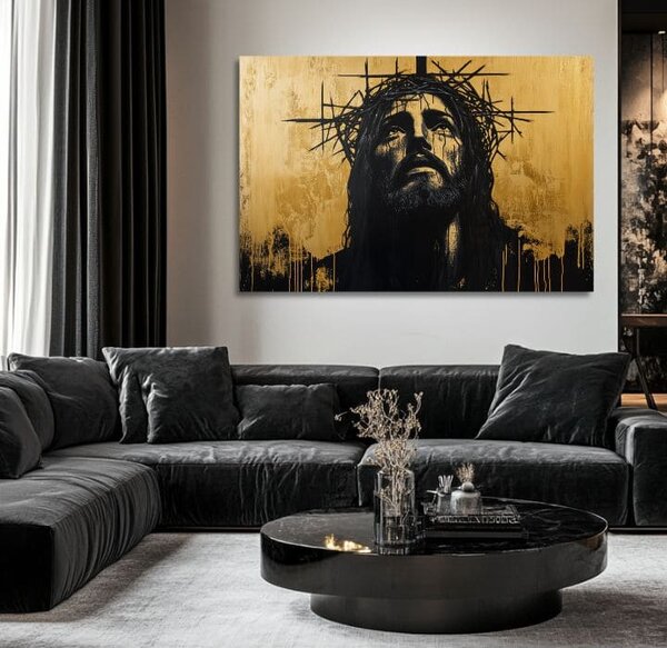Isus suferind | finisată de mâna artistului - 40x60 cm