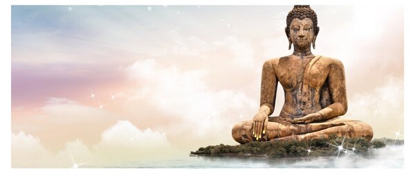 Tablou - Buddha care supraveghează pământul (120x50 cm)