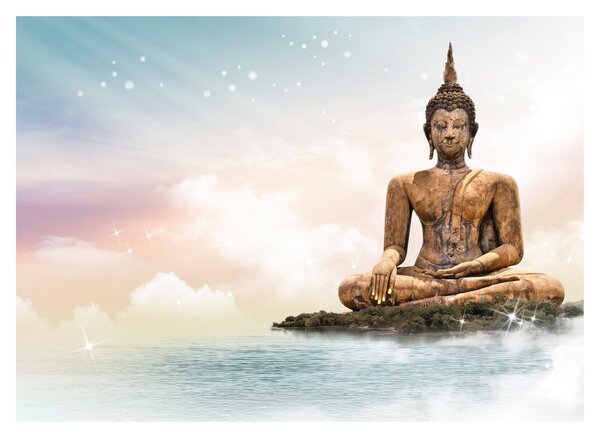 Tablou - Buddha care supraveghează pământul (70x50 cm)