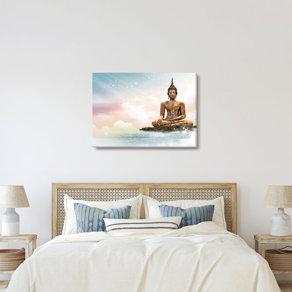 Tablou - Buddha care supraveghează pământul (70x50 cm)