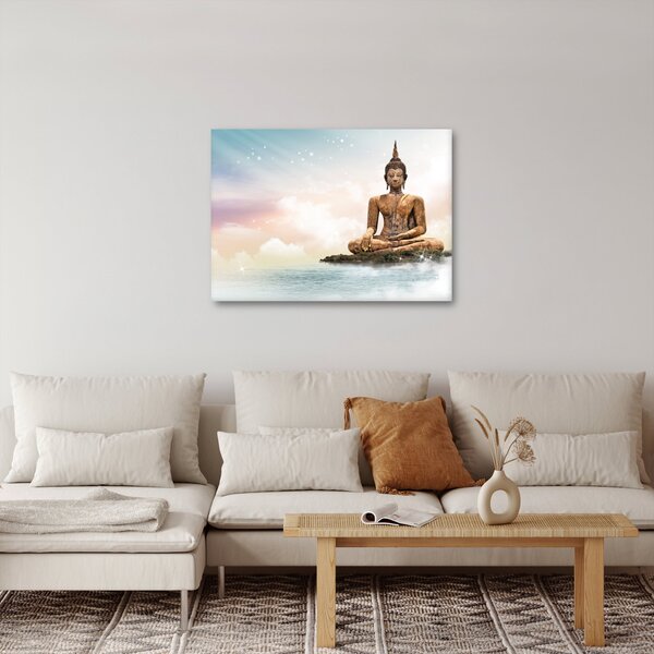 Tablou - Buddha care supraveghează pământul (70x50 cm)