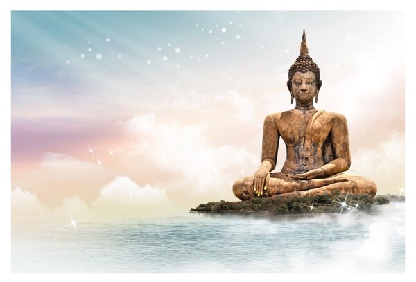 Tablou - Buddha care supraveghează pământul (90x60 cm)