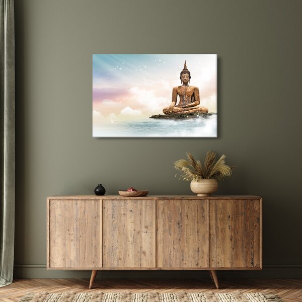 Tablou - Buddha care supraveghează pământul (90x60 cm)