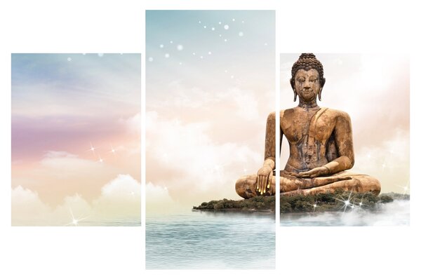 Tablou - Buddha care supraveghează pământul (90x60 cm)