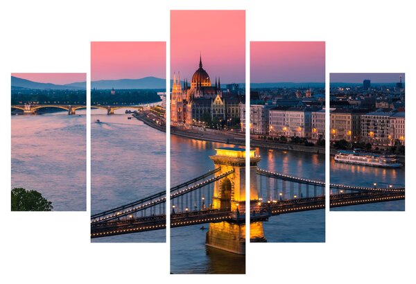Tablou - Panorama orașului Budapesta, Ungaria (150x105 cm)