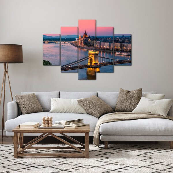Tablou - Panorama orașului Budapesta, Ungaria (150x105 cm)