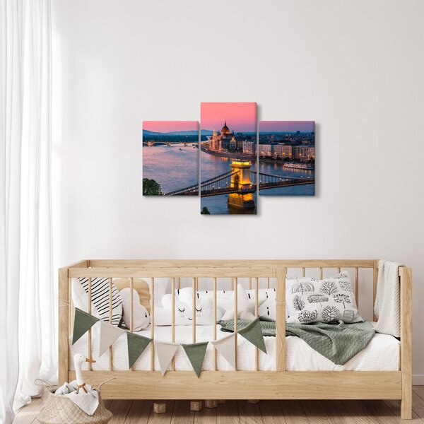 Tablou - Panorama orașului Budapesta, Ungaria (90x60 cm)