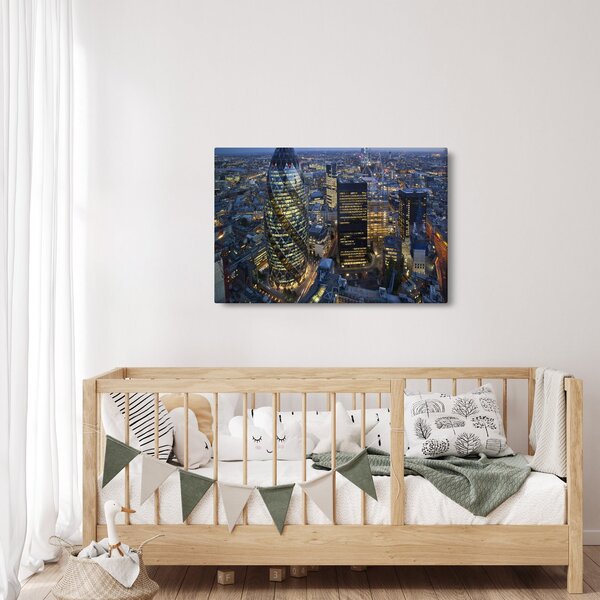 Tablou - Panorama de seară a Londrei (90x60 cm)