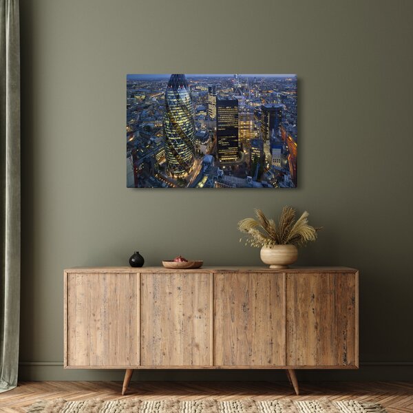 Tablou - Panorama de seară a Londrei (90x60 cm)
