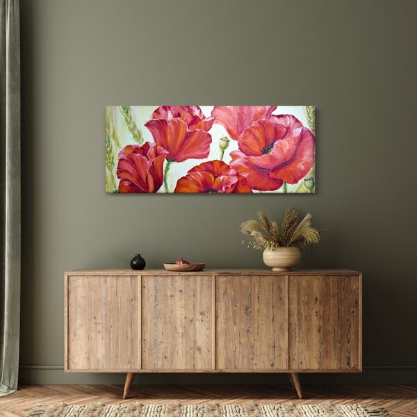 Tablou - Mac - flori (120x50 cm)